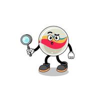 Mascot of marble toy searching vector