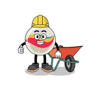 marble toy cartoon as a contractor vector