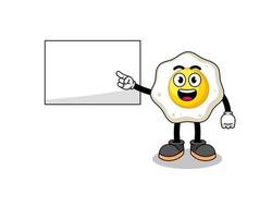 fried egg illustration doing a presentation vector