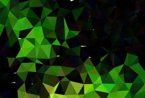 Dark Green vector abstract polygonal texture.