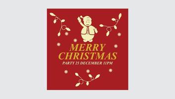 Christmas party celebration social media post vector