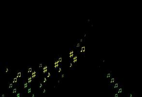 Dark Blue, Yellow vector texture with musical notes.