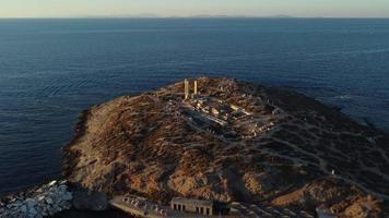 naxos aereo Visualizza e Apollo tempio nel portara, Egeo Cicladi isola, Grecia video