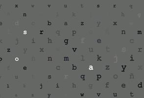 Dark black vector layout with latin alphabet.