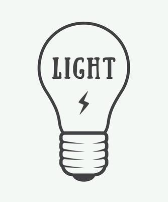 Vintage lamp and lighting logo, emblem, badge and design elements. Vector illustration