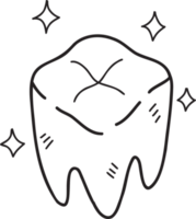 mano disegnato bene denti illustrazione png