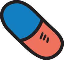 illustration de pilule capsule dessinée à la main png