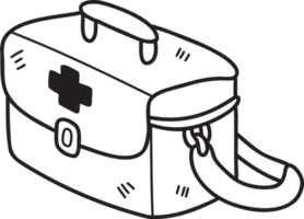 Hand Drawn hospital bag illustration png