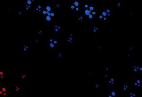 Dark Blue, Red vector background with lava shapes.