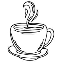 vector sketch illustration - cup of coffee