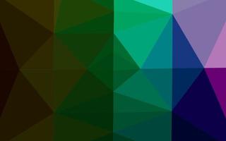 multicolor oscuro, textura de mosaico del triángulo del vector del arco iris.