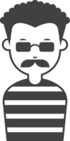 ilustración de hombre ladrón en estilo minimalista png