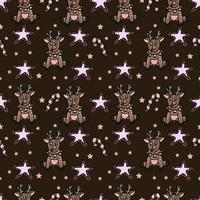 Christmas background. Vector hand drawn doodle seamless pattern.