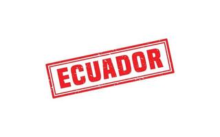 ECUADOR stamp rubber with grunge style on white background vector