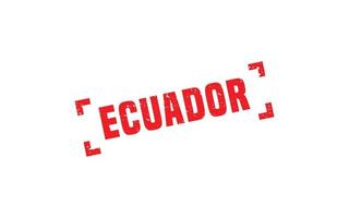 ECUADOR stamp rubber with grunge style on white background vector