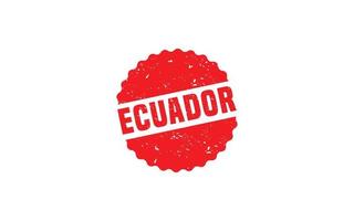 ECUADOR stamp rubber with grunge style on white background vector