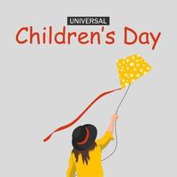 Universal children's day theme poster. Vector illustration.