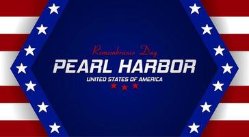 tema del día del recuerdo de Pearl Harbor. ilustración vectorial adecuado para carteles, pancartas, antecedentes y tarjetas de felicitación. vector