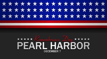 tema del día del recuerdo de Pearl Harbor. ilustración vectorial adecuado para carteles, pancartas, antecedentes y tarjetas de felicitación. vector