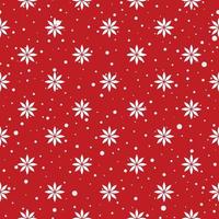 Christmas winter holiday seamless pattern with snow. Floral ornamental scandinavian texture. Artistic festive christmas background in scandinavian style vector