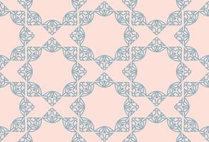 Abstract seamless pattern. Mosaic floral diagonal tile ornamental background. Muslim line ornament in arab orient style vector