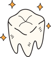 ilustração de bons dentes desenhados à mão png