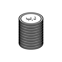 símbolo de icono de moneda de bahrein, dinar de bahrein, signo bhd. ilustración vectorial vector