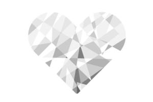 símbolo de icono de diamante en forma de corazón. ilustración vectorial vector