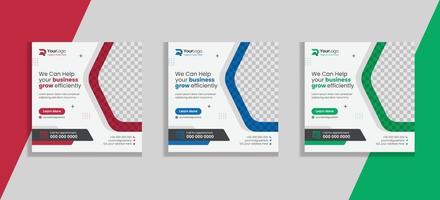 Digital marketing and corporate social media post template or Web banner vector