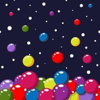 Colored bubbles on dark background. Colorful circles walpaper. vector