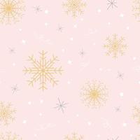 Christmas seamless pattern with geometric motifs. Snowflakes and circles with different ornaments. Vector illustration.