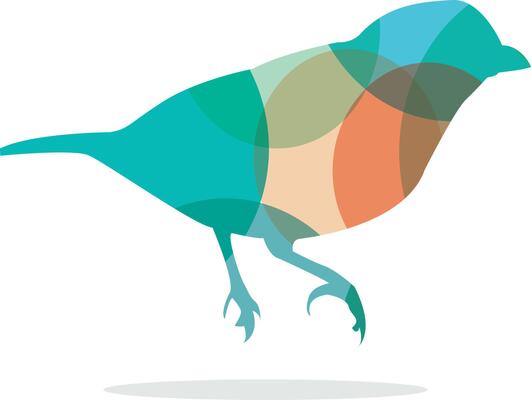 Cute and beautiful bird logo design. hummingbird Logo design. Unique cute bird logo template.