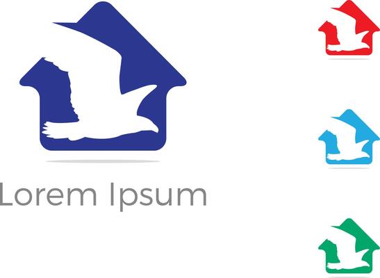Bird  vector design. Loving and caring bird logo.