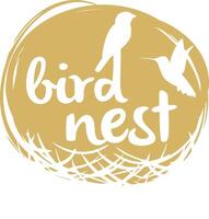 Bird Nest vector logo design.