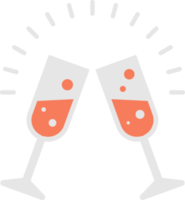 wine glass illustration in minimal style png