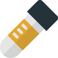 Chemical tube or test tube illustration in minimal style png