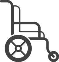 illustration de fauteuil roulant dans un style minimal png