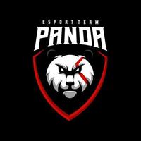 vector de diseño de logotipo panda esport para deportes de equipo y juegos