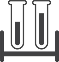 Chemical tube or test tube illustration in minimal style png