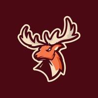 Deer esport logo design illustration vector