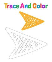 Arrow tracing worksheet for kids vector