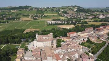 Costigliole D'Asti aerial view in Langhe Roero Monferrato, Piedmont video