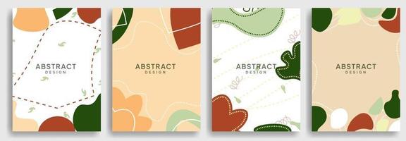 Abstract creative earth tone universal artistic templates. Suitable for poster, business card, invitation, flyer, banner, brochure, email header, post in social networks, advertising, events and page vector