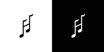 diseño de logotipo de música de letra h moderno y único vector