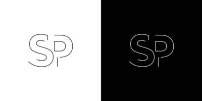 Simple and modern letter SP initials logo design vector