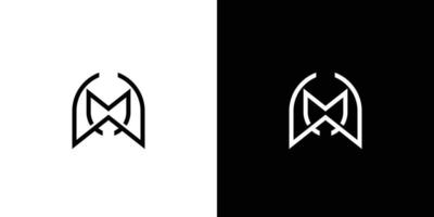 modern and sophisticated letter MW initials logo design vector