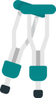 walking crutches illustration in minimal style png