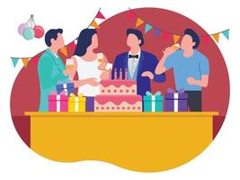 Birthday celebration party illustration vector