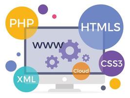 Web development and programming vector