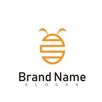 abeja miel logo animal diseño símbolo vector